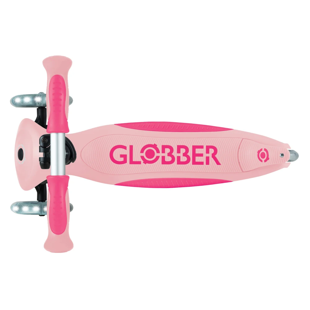 Paspirtukas GLOBBER Go Up Deluxe Lights, rožinis, 748-610