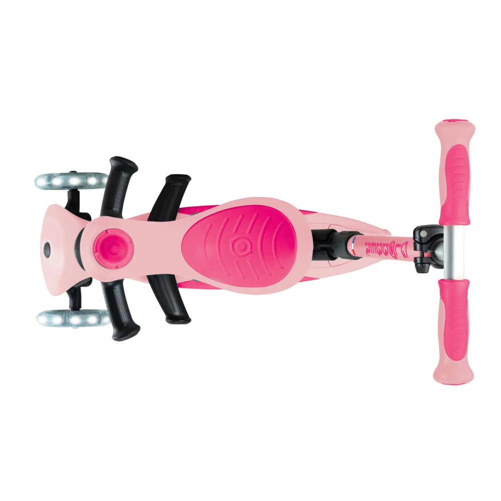 Paspirtukas GLOBBER Go Up Deluxe Lights, rožinis, 748-610