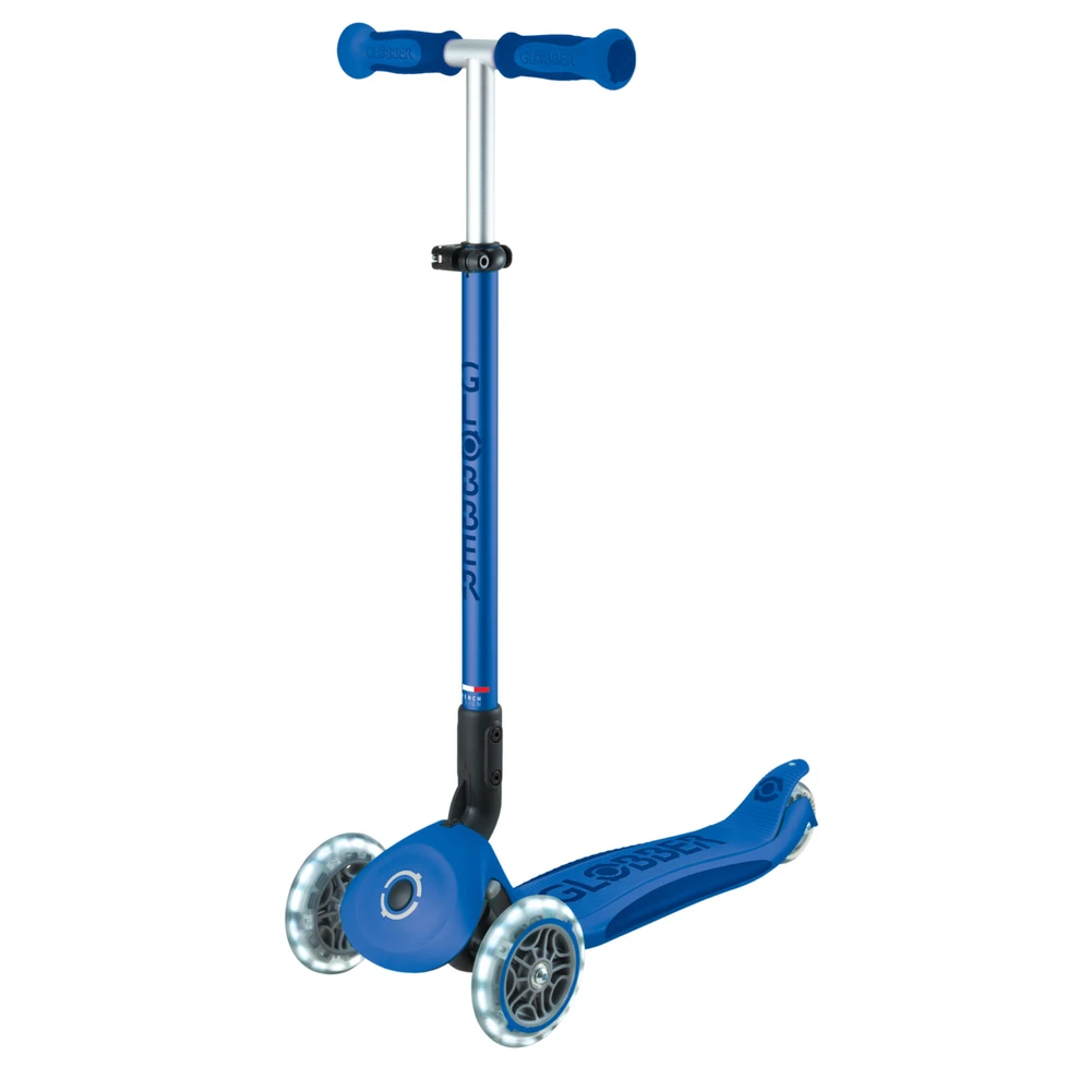 Paspirtukas GLOBBER Go Up Deluxe Lights, tamsiai mėlynas, 748-600