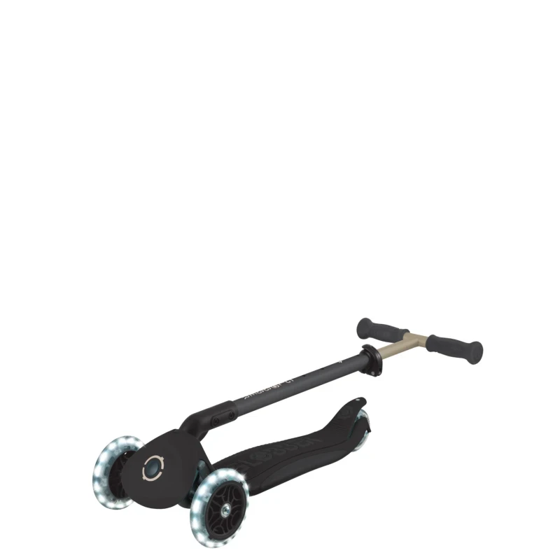 Paspirtukas GLOBBER Go Up Deluxe Lights, Juodas