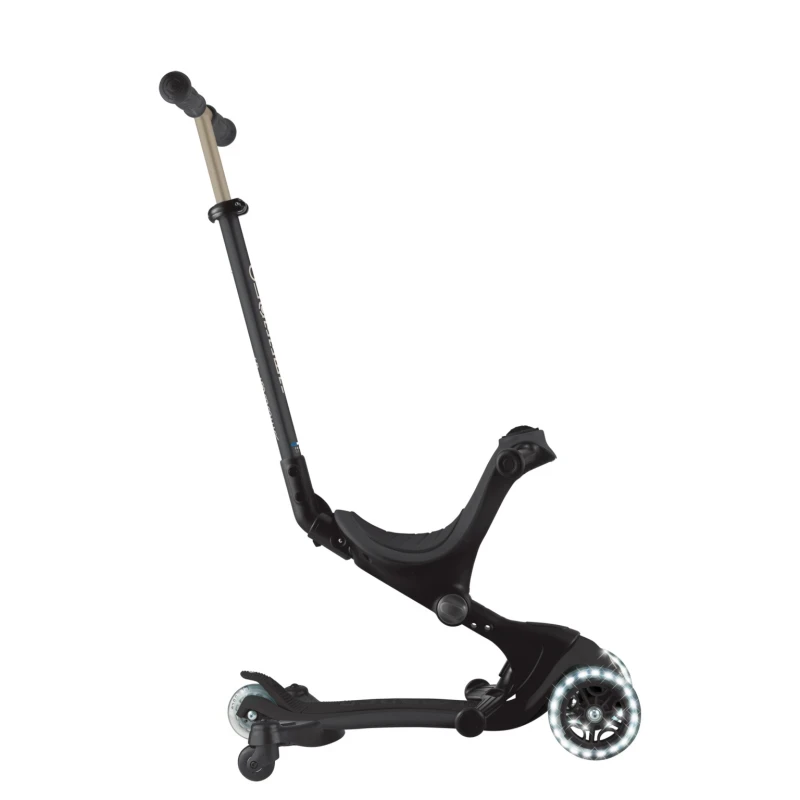 Paspirtukas GLOBBER Go Up Deluxe Lights, Juodas