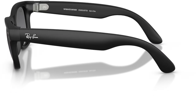 Išmanieji akiniai RayBan Meta Wayfarer Gen 2, juodi rėmeliai ir grafito spalvos lęšiai, didelis dydis
