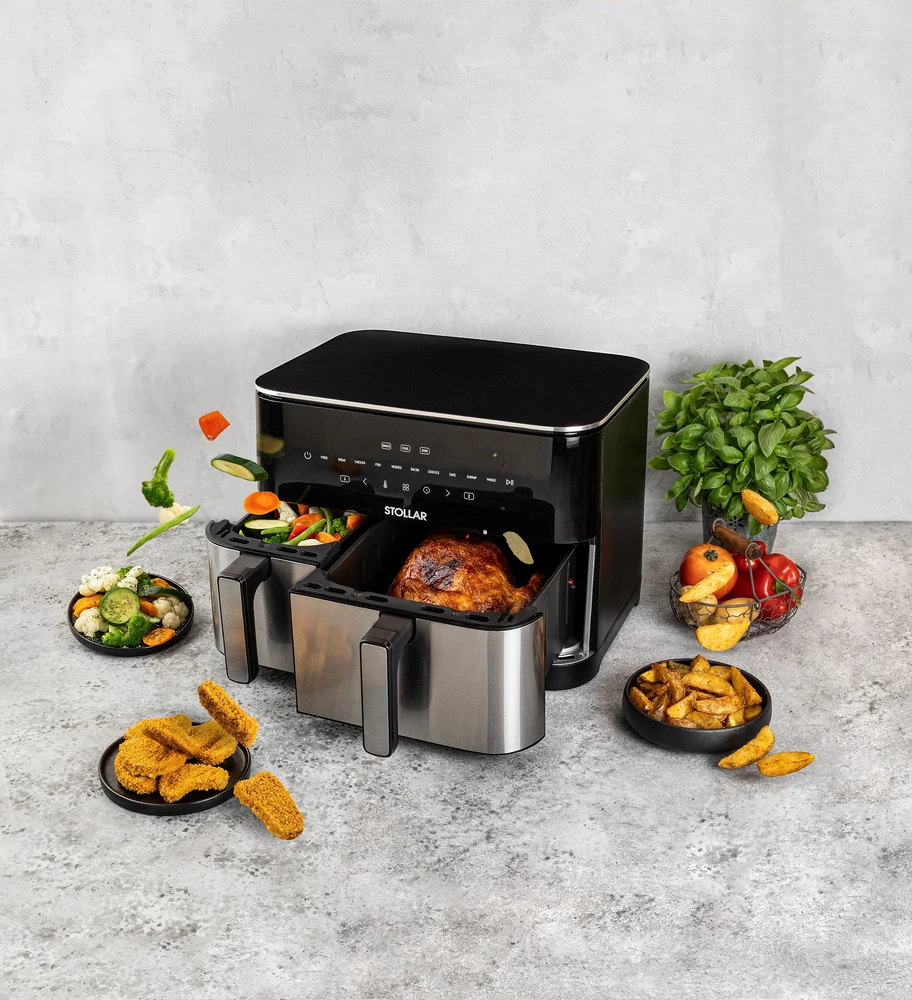 Karšto oro gruzdintuvė Stollar The Dual Smart Air Fry AIR711, 11 l, 2600 W, 10 programų