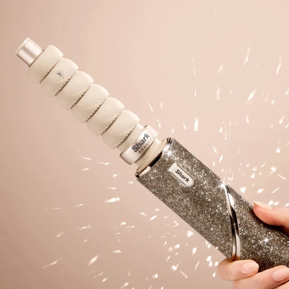 Plaukų džiovintuvas-formavimo prietaisas Shark Hairstyler FlexStyle 5-in-1, spindinčio aukso spalvos