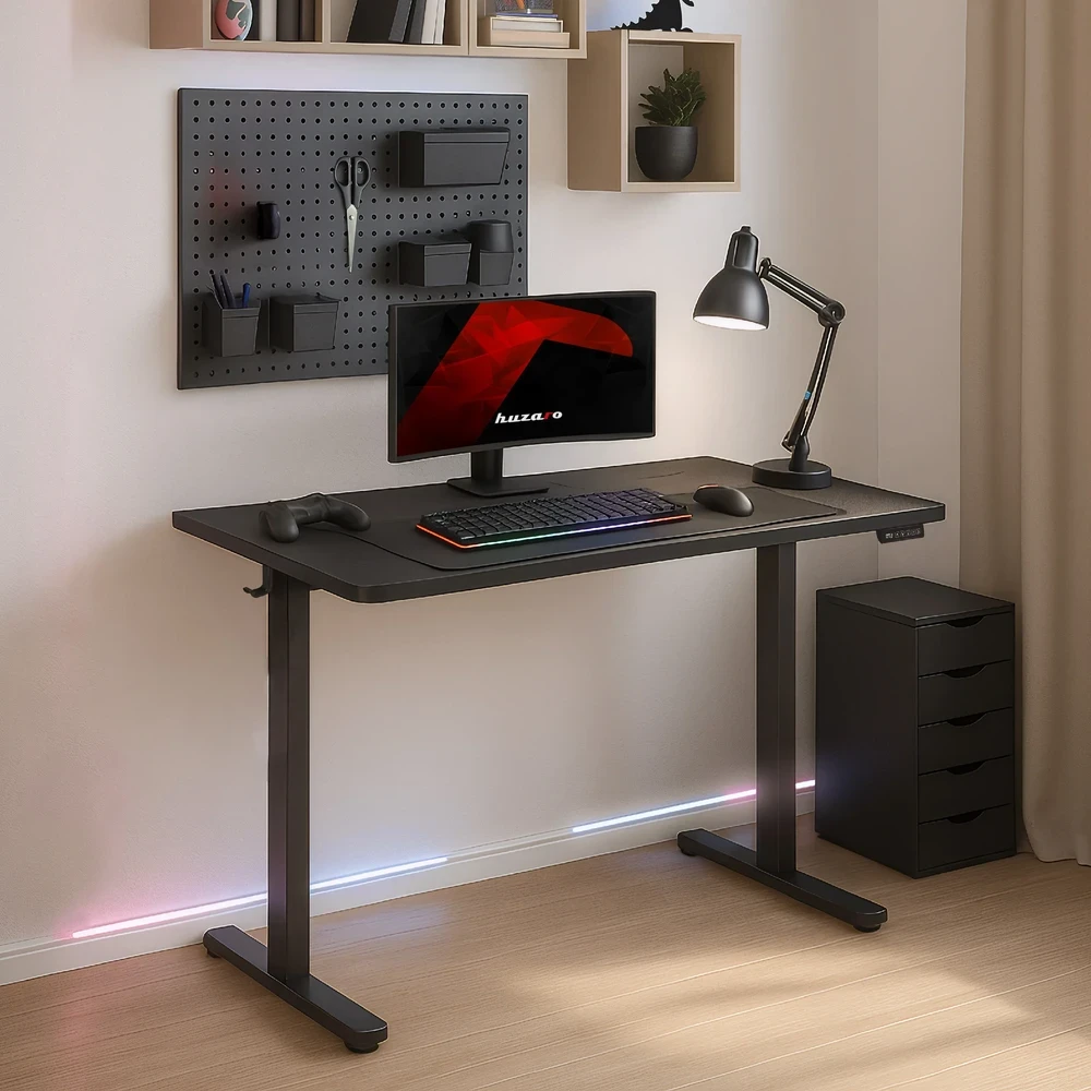 Huzaro Hero 7.9 reguliuojamo aukščio stalas, juodas