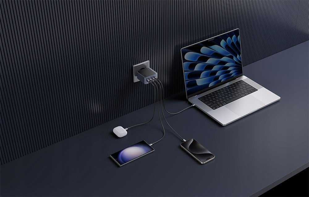Įkroviklis Ugreen Nexode Air 100W, 3x USB-C, USB