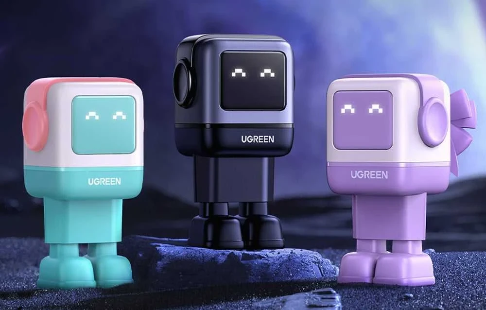 Įkroviklis Ugreen Nexode RG (Robot GaN), 65 W, Rožinės/mėlynos spalvos aprašymas - Prekės nuotrauka