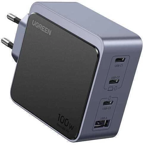 Greitas įkroviklis Ugreen Nexode Air 100W, 3x USB-C, USB aprašymas - Prekės nuotrauka