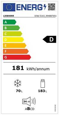 Įmontuojamas šaldytuvas Liebherr ICNd 5103 Pure NoFrost