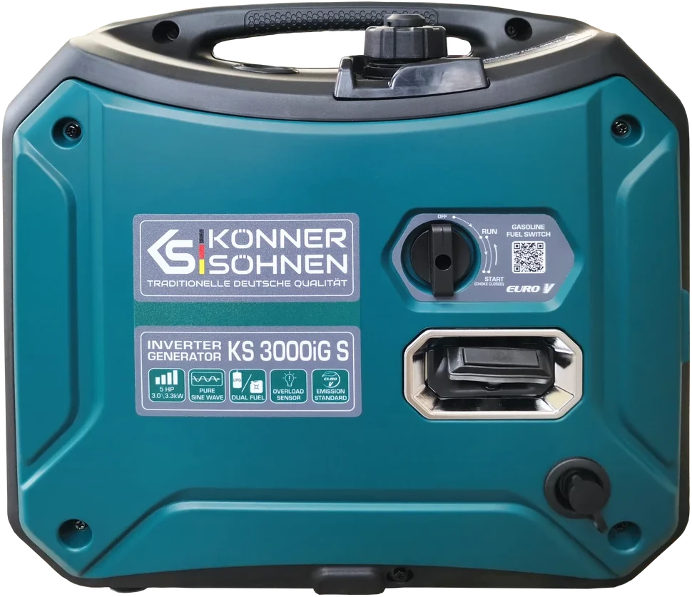 Inverterinis generatorius Könner & Söhnen KS 3000iG S, 3,3 kW, benzinas / LPG, 230 V, 5 l