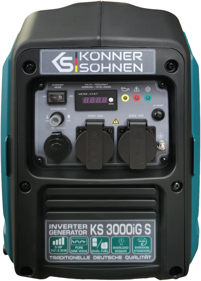 Inverterinis generatorius Könner & Söhnen KS 3000iG S, 3,3 kW, benzinas / LPG, 230 V, 5 l