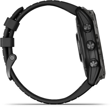 Išmanusis laikrodis Garmin Fenix 7X Pro Solar, Pilkos spalvos korpusas su juodos spalvos silikoniniu dirželiu