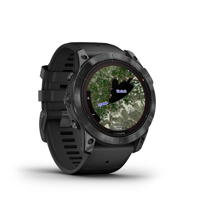 Išmanusis laikrodis Garmin Fenix 7X Pro Solar, Pilkos spalvos korpusas su juodos spalvos silikoniniu dirželiu