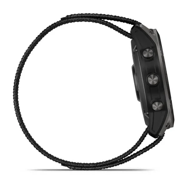 Išmanusis laikrodis Garmin Enduro 2, Anglies spalvos korpusas su juodu nailoniniu dirželiu „UltraFit“