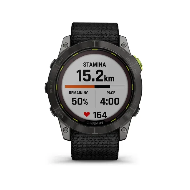 Išmanusis laikrodis Garmin Enduro 2, Anglies spalvos korpusas su juodu nailoniniu dirželiu „UltraFit“