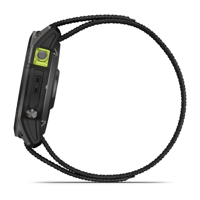 Išmanusis laikrodis Garmin Enduro 2, Anglies spalvos korpusas su juodu nailoniniu dirželiu „UltraFit“