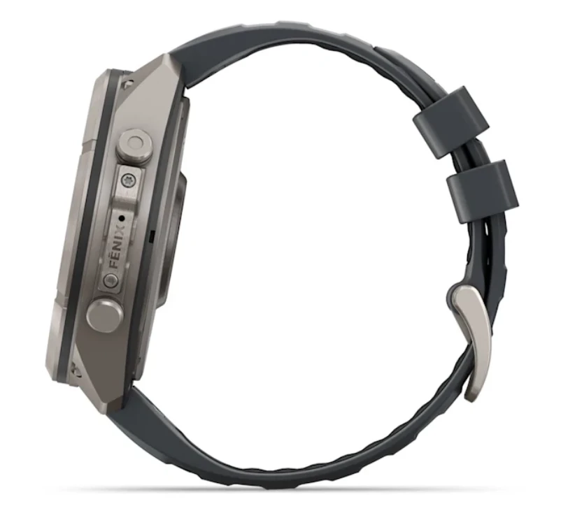 Išmanusis laikrodis Garmin fēnix® 9 Pro inReach® – 51 mm, Titanas su grafito spalvos / juodu silikoniniu dirželiu | 010-04337-21