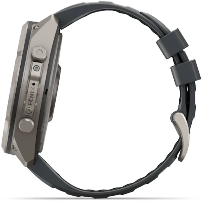 Išmanusis laikrodis Garmin fēnix® 9 Pro – 51 mm, Titanas su grafito spalvos / juodu silikoniniu dirželiu | 010-04337-26