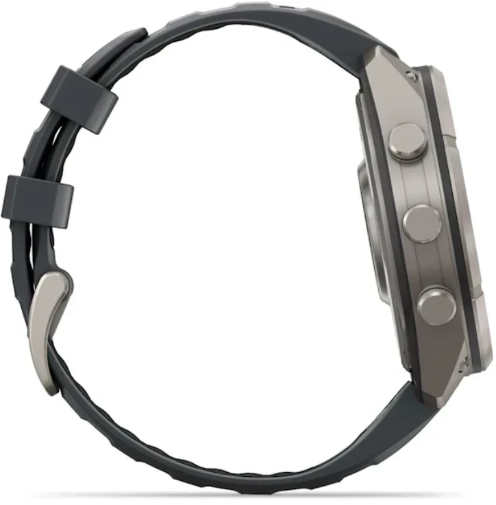 Išmanusis laikrodis Garmin fēnix® 9 Pro inReach® – 47 mm, Titanas su grafito spalvos / juodu silikoniniu dirželiu | 010-04336-21