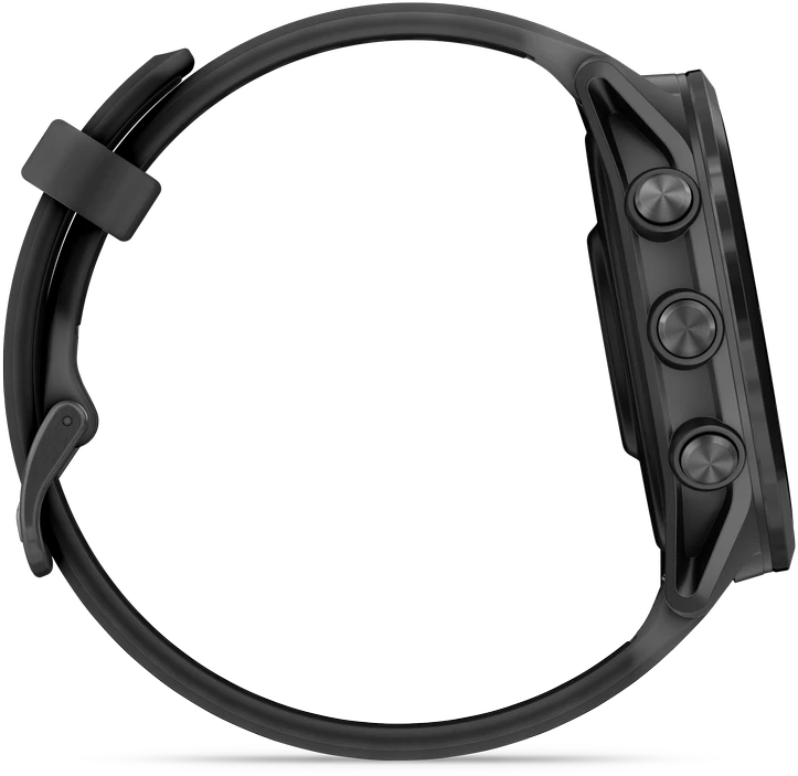 Išmanusis laikrodis Garmin Forerunner® 570 - 47mm, Pilkai melsvos spalvos aliuminis su permatomu juodu / juodu dirželiu