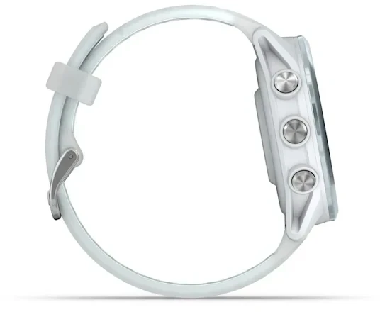 Išmanusis laikrodis Garmin Forerunner® 570 - 47mm, Ryškiai geltonos spalvos aliuminis su permatomu baltojo akmens / turkio spalvos dirželiu