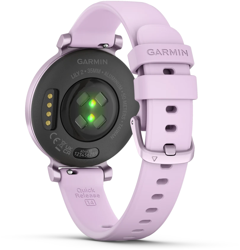 Išmanusis laikrodis Garmin Lily® 2, Metalinės alyvinės spalvos su alyvinės spalvos silikoniniu dirželiu