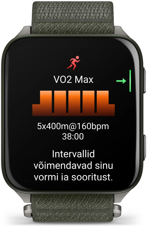 Išmanusis laikrodis Garmin Venu® X1, Samanų spalvos su titano nugarėle ir samanų spalvos „ComfortFit“ nailoniniu dirželiu