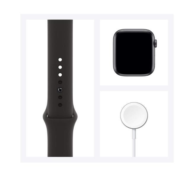 Išmanusis laikrodis Apple Watch Series 6 GPS + Cellular, 44mm, Grafito  spalvos nerūdijančio plieno korpusas su juodos spalvos sportiniu dirželiu |  Varle.lt