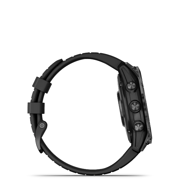 Išmanusis laikrodis Garmin Epix Pro (Gen 2) , Pilkos spalvos nerūdijančio plieno korpusas (51 mm), Juodos spalvos silikoninis dirželis