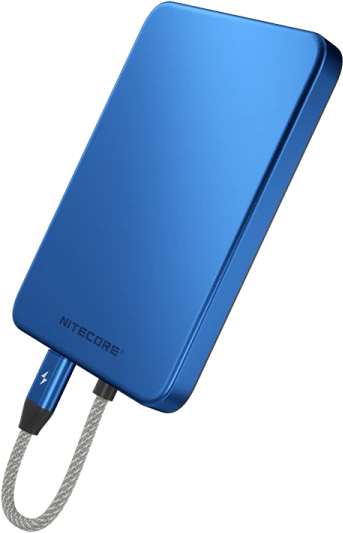 Išorinis energijos šaltinis Nitecore Pocket 5, USB-C, 5000mAh, mėlynos spalvos