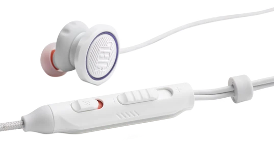 JBL Quantum 50C žaidimų ausinės, baltos