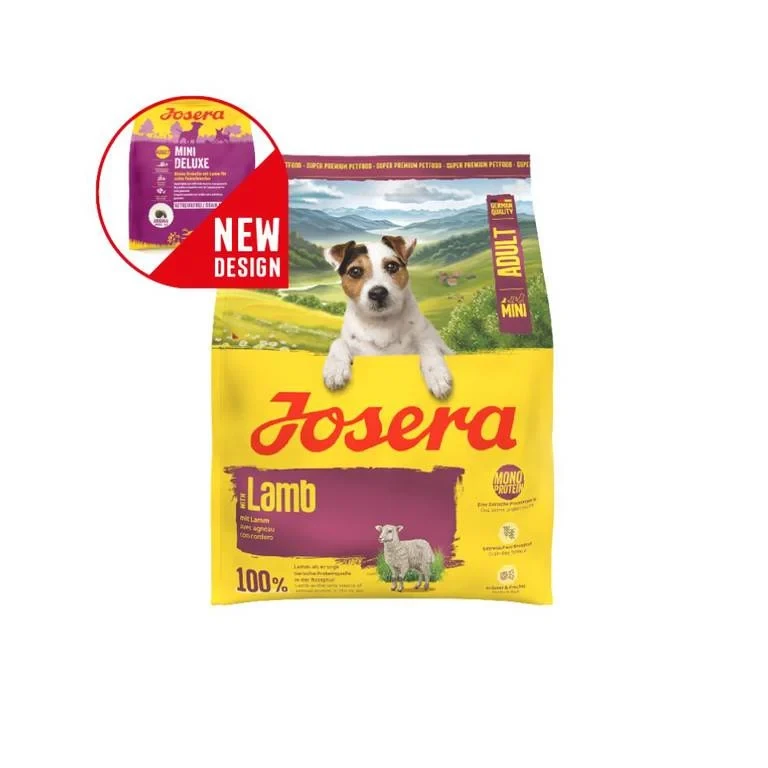 Josera Mini Adult Lamb - begrūdis sausas pašaras mažų veislių šunims su ėriena, 10 kg
