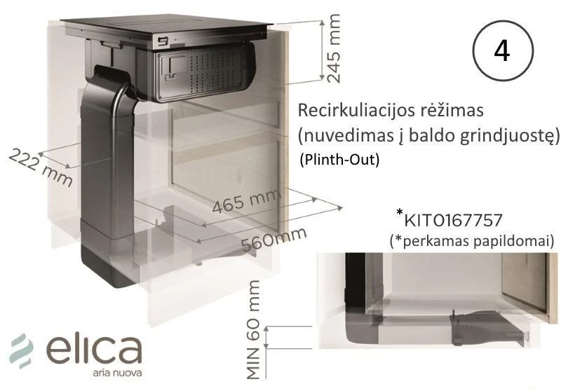 Kaitlentė ELICA NIKOLATESLA FIT BL/A/60