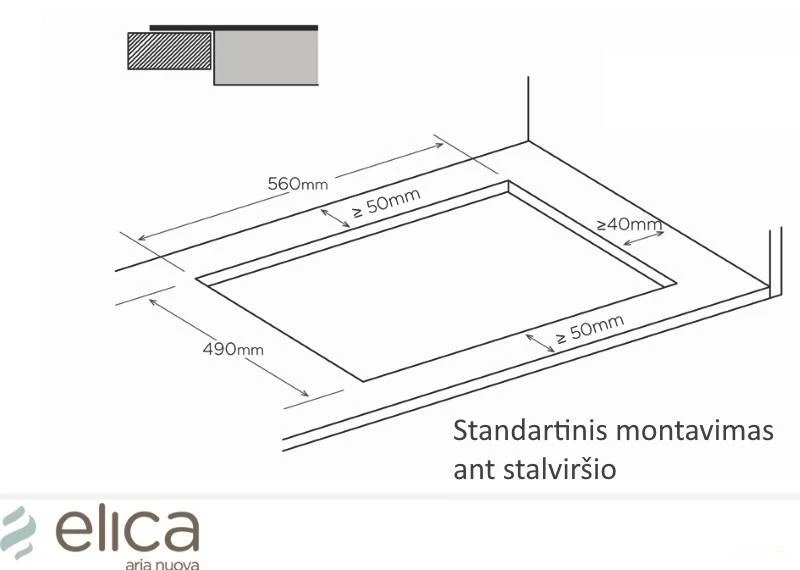 Kaitlentė ELICA NIKOLATESLA FIT BL/A/60