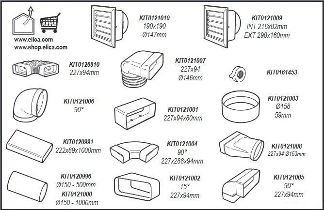 Kaitlentė ELICA NIKOLATESLA FIT BL/A/60