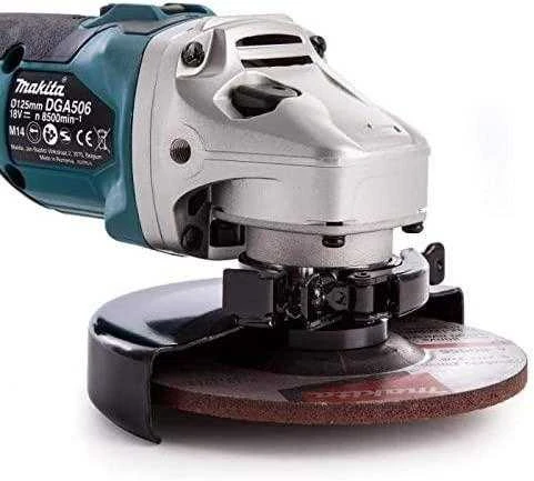Makita Akumuliatorinis kampinis šlifuoklis DGA506Z 18V, 125mm (Be akum. ir kroviklio)