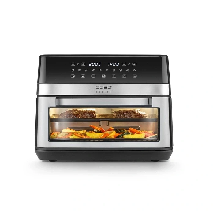 Karšto oro gruzdintuvė Caso Design DuoChef, 2200 W, 14 L, juodos spalvos