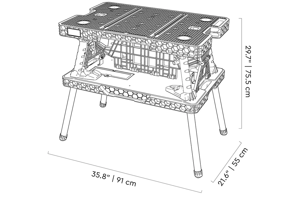 Keter sulankstomas darbo stalas ROC Folding Work Table 2.0 (271269)