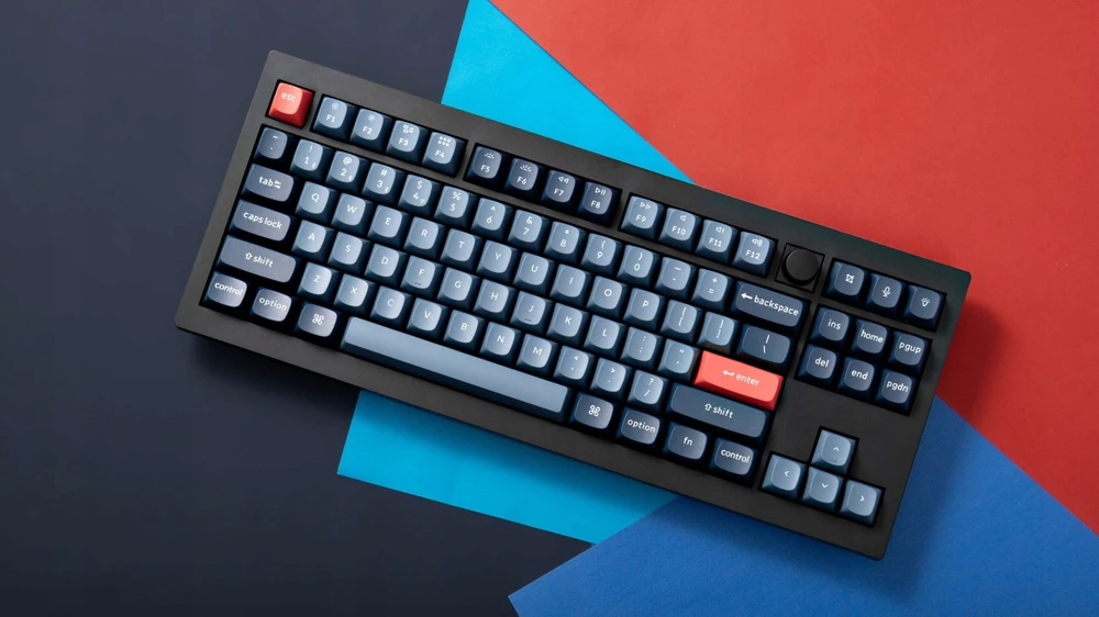Keychron V3 Max QMK/VIA belaidė programuojama mechaninė klaviatūra, US išdėstymas (pilnai surinkta, Gateron Jupiter Red jungikliais)