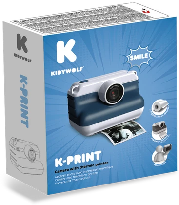 KIDYWOLF momentinis fotoaparatas K-PRINT, mėlynos spalvos
