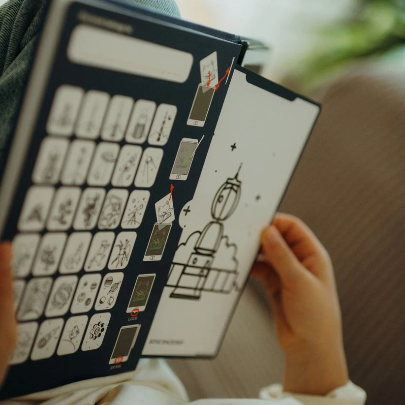 KIDYWOLF Piešimo planšetė KIDYDRAW-MINI, Galaxy