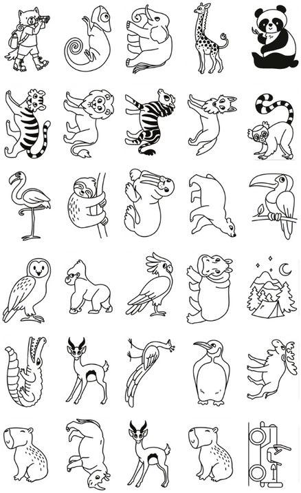 KIDYWOLF Piešimo planšetė KIDYDRAW-MINI, Animals