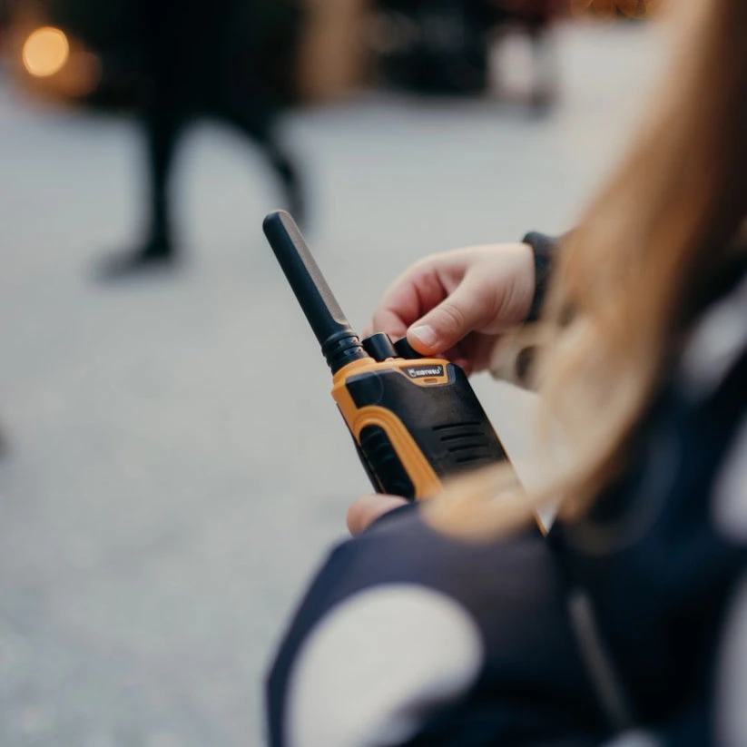 KIDYWOLF Racijų komplektas vaikams ir suaugusiems KIDYTALK, iki 6 km | smėlio/turkio spalvos