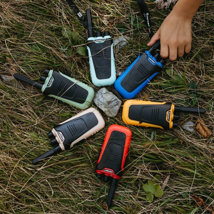 KIDYWOLF Racijų komplektas vaikams ir suaugusiems KIDYTALK, iki 6 km | smėlio/turkio spalvos