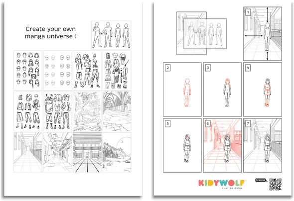 KIDYWOLF šviečianti dvipusė piešimo planšetė K-DRAW PRO, mėlyna