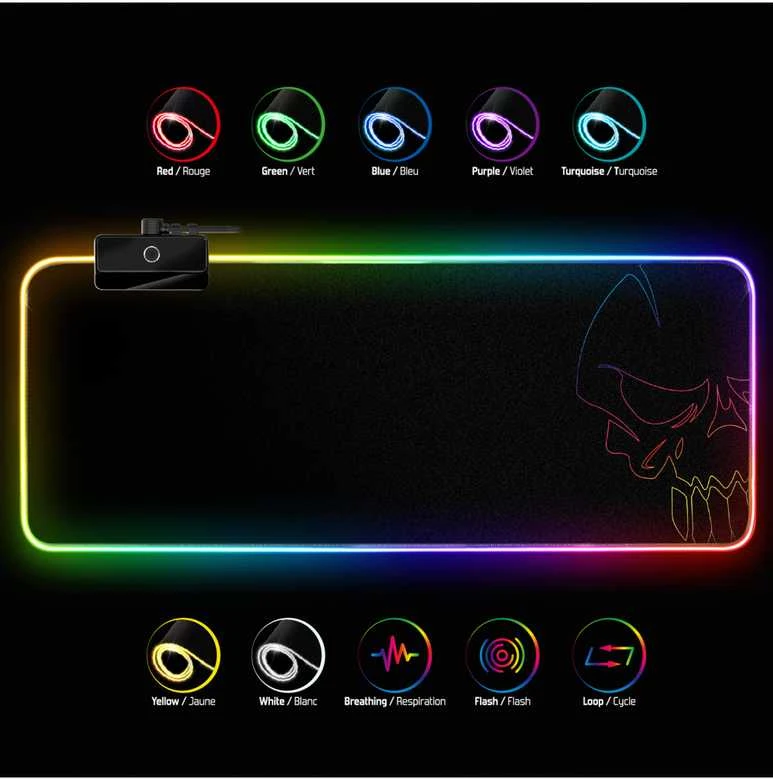 Pelės kilimėlis Spirit Of Gamer Darkskull, XXL, su RGB apšvietimu