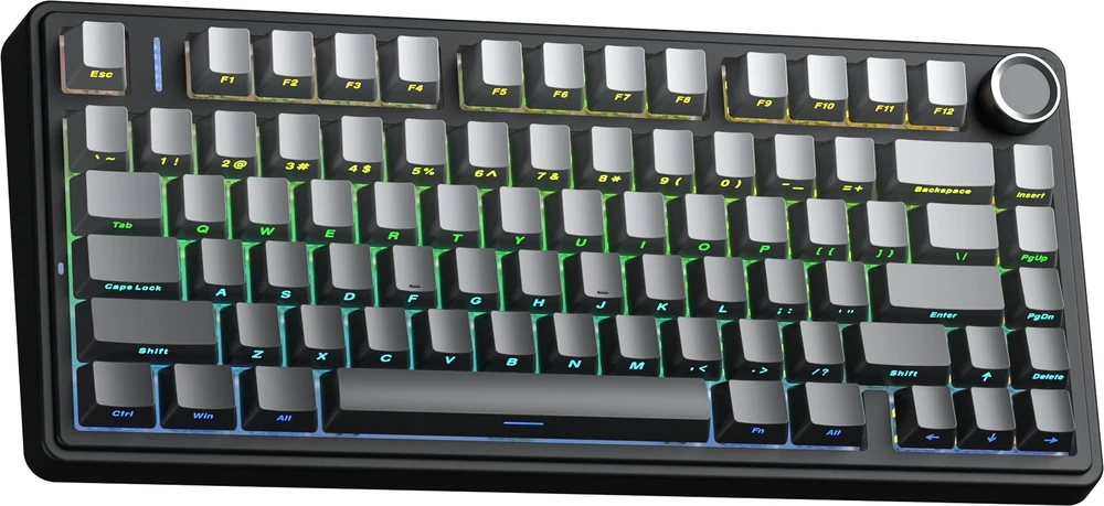 Žaidimų klaviatūra Aula F75, Leobog Reaper Switches, juoda/pilka
