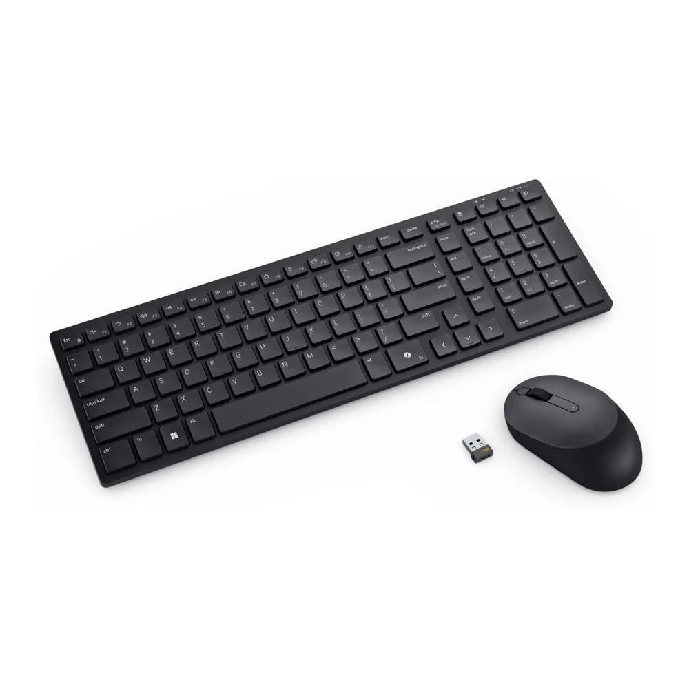 Klaviatūros ir pelės rinkinys Dell Pro Compact Silent KM555, išdėstymas: US QWERTY