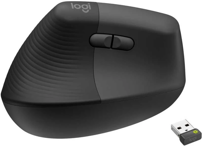 Kompiuterinė pelė Logitech Lift Left, Grafito spalvos