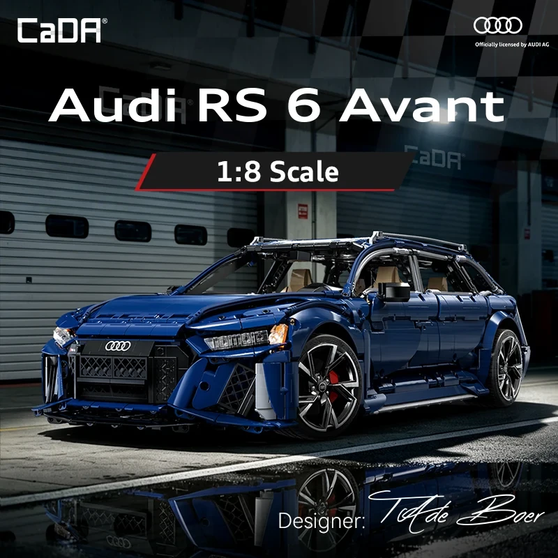 Konstruktorius CaDA Master Audi RS6 Avant C61515W, 1:8 mastelis (4663 dalys)